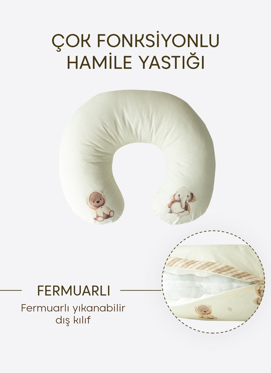 Tawky Çok Fonksiyonlu Emzirme Yastığı Natural