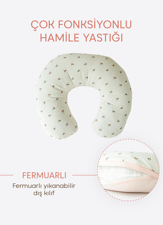 Tawky Çok Fonksiyonlu Emzirme Yastığı Pembe