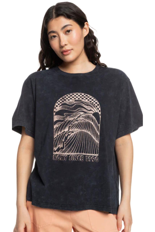 sunset-kadin-siyah-t-shirt-