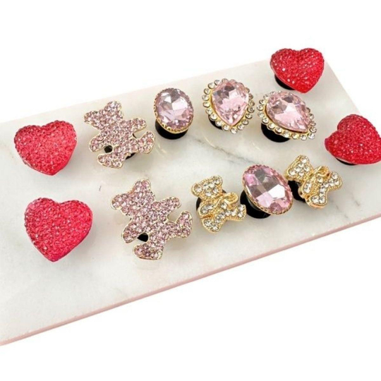 Pembe Jibbitz Set 12'li