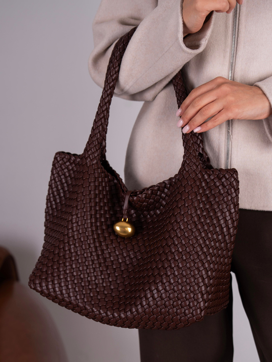 26170 Kahve Hakiki Deri Kadın Çanta