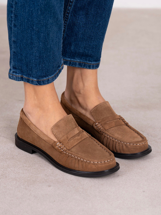 Aven Camel Süet Hakiki Deri Kadın MAKOSEN