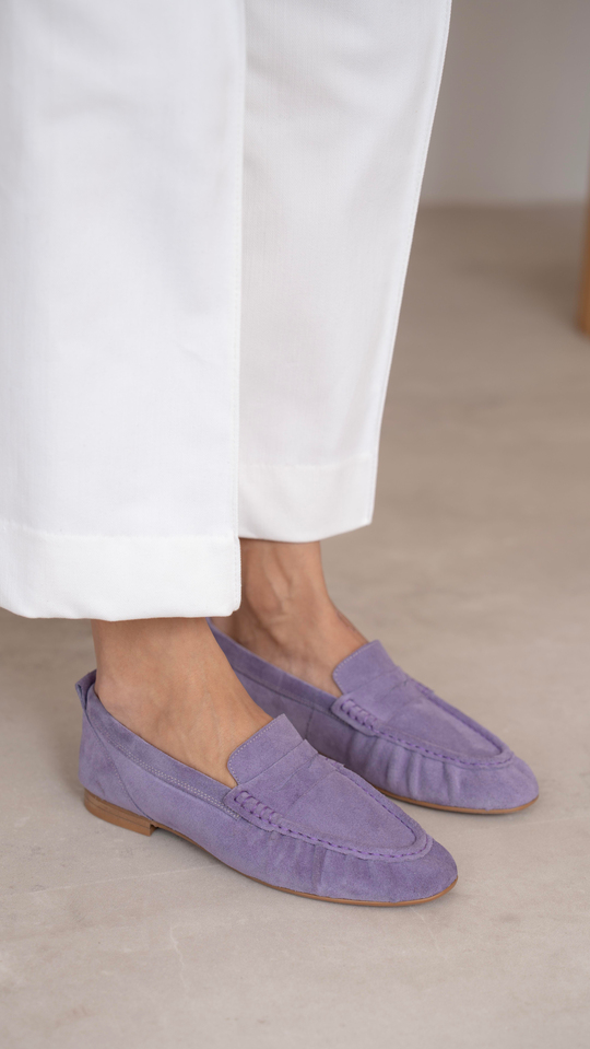 Danilo Lila Süet   Hakiki Deri   Makosen Ayakkabı