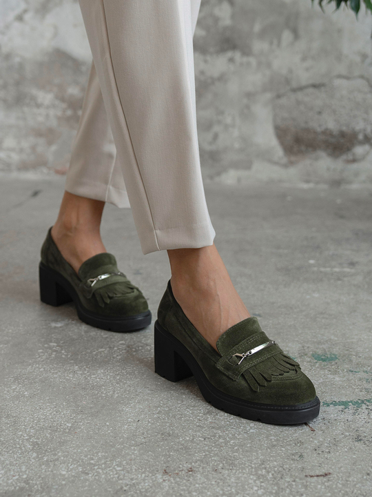 Epis Haki Süet Hakiki Deri Kadın Makosen Ayakkabı