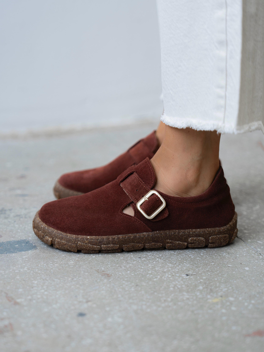 Hiva Kiremit Hakiki Süet Kadın Oxford Ayakkabı