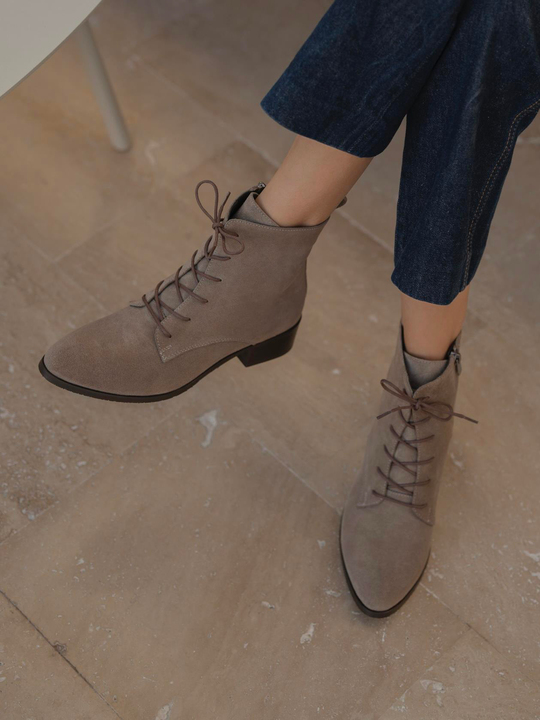 Moli Kum Süet Hakiki Deri Kadın Bot