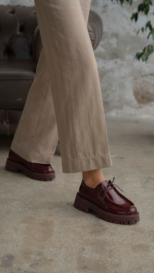 Stew Bordo Rugan   Hakiki Deri   Makosen Ayakkabı