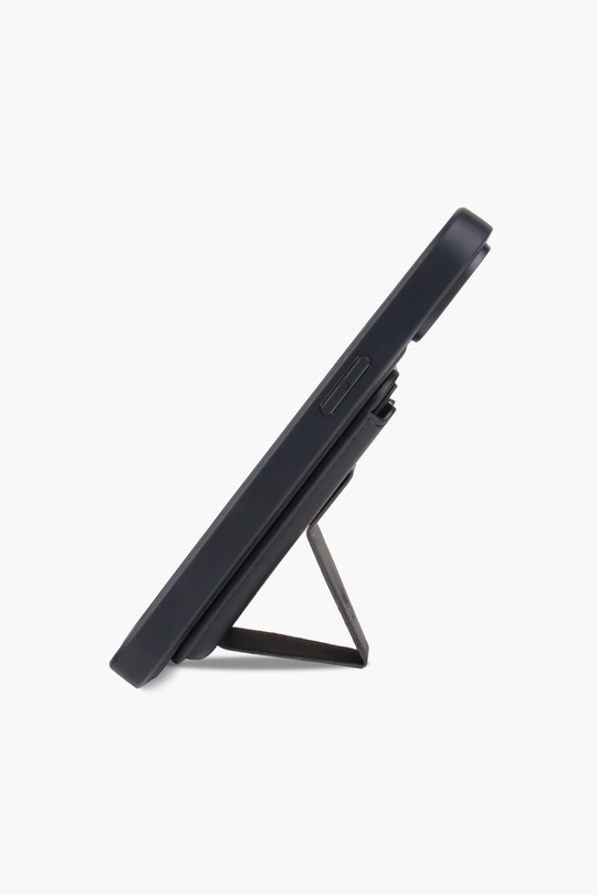 IPHONE 14 PRO SİYAH STANDLI Manyetik KILIF + KARTLIK