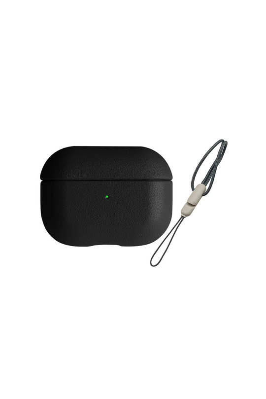Go Safe Siyah Apple Airpods 3 (3.nesil) Deri Kılıf