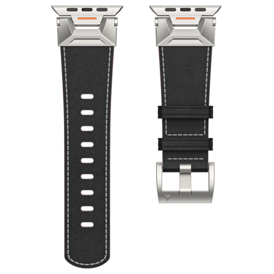 Apple Saat Kordonu SİYAH Napa Ultra 2 49mm bant 42mm 44mm 45mm Mecha bilezik için IWatch serisi 9 8 7 6 5 4 Se 3 2