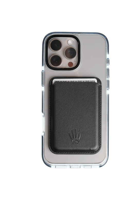 Silicone case Iphone 16 Pro Siyah Kılıf Manyetik Özellikli Şeffaf Sert Pc Embos Kılıf+Kamera Koruyucu+Kartlık