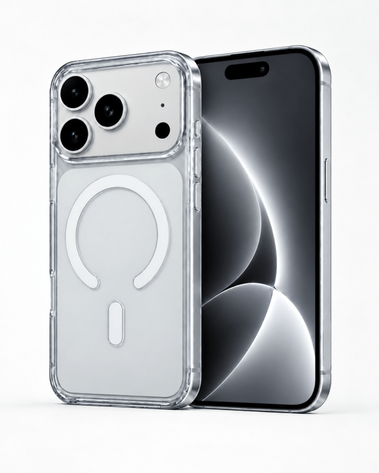 ClearCase White iPhone 18 Pro Max Manyetik Şeffaf Kılıf