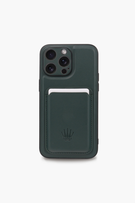 IPHONE 15 PRO MAX YEŞİL Manyetik ÖZELLİKLİ DERİ TELEFON KILIFI & KARTLIK