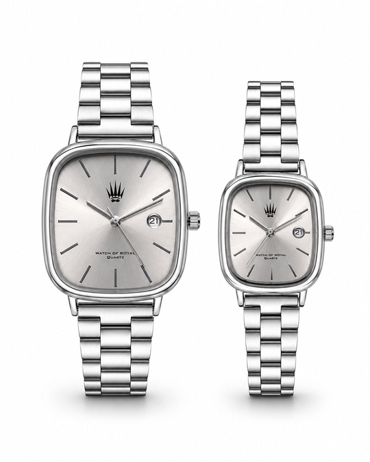 Çift Saati Classic Time Metalik Sunray Kol Saati