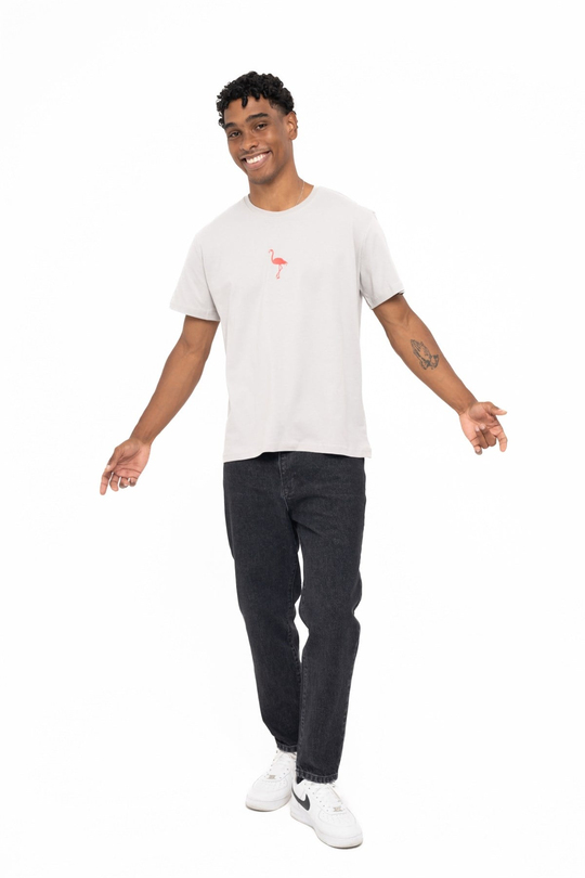 FLAMINGO T-SHIRT GRİ