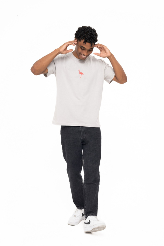 FLAMINGO T-SHIRT GRİ