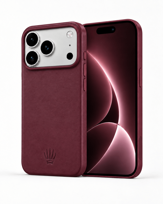 Bexocase Iphone 18 Pro Max Burgonya Manyetik Özellikli Deri Kılıf 