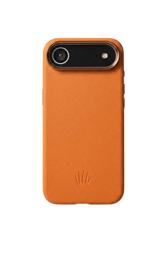 MonoCase Iphone 17 Air Turuncu Manyetik Özellikli Deri Kılıf 