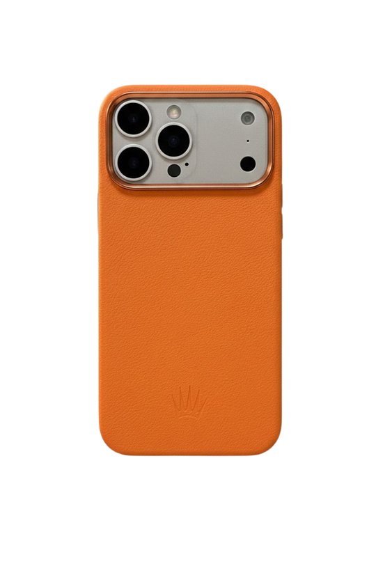 MonoCase Iphone 17 Pro Turuncu Manyetik Özellikli Deri Kılıf 