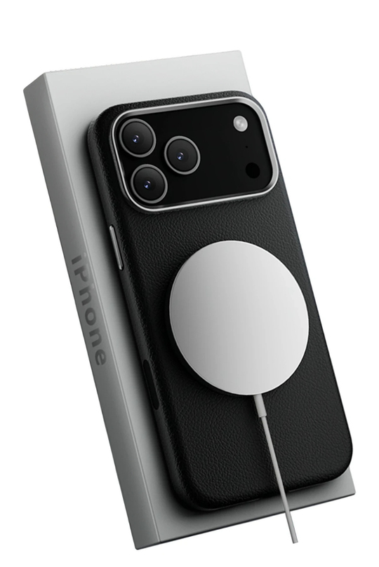 MonoCase Iphone 17 Pro Siyah Manyetik Özellikli Deri Kılıf 