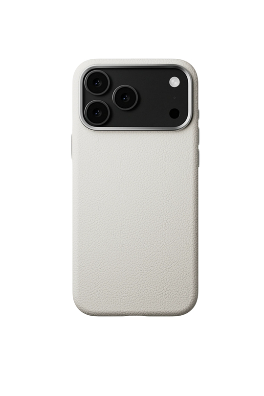 MonoCase Iphone 17 Pro Beyaz Manyetik Özellikli Deri Kılıf 