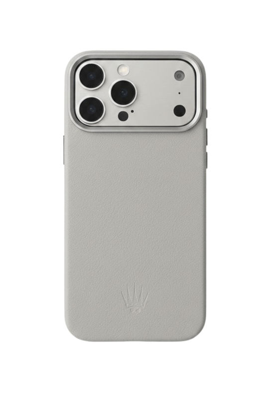 Iconcase Iphone 17 Pro Gri Manyetik Özellikli Deri Kılıf 