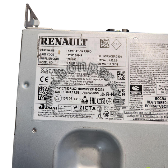 259152614R Renault LANR21 Radyo ve Navigasyon Beyni (rps6955) 259157185R, 259151834R