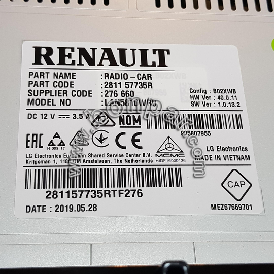 281157735R Renault Clio 4 Carplay Özellikli Orijinal Multimedya Double Ekran Navigasyon (rps5666)