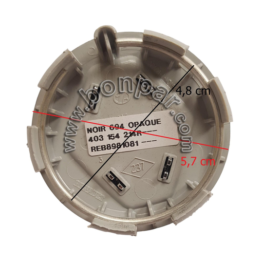 403154214R Renault Captur, Clio 3, Clio 4, Megane 3, Megane 4, Fluence Jant Göbeği 4'lü Paket Siyah Renkli (rps552) 7711624458