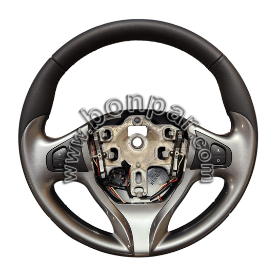 484004466R Renault Clio 4 Orijinal Gri Sedefli Deri Direksiyon Simidi (rps6742)