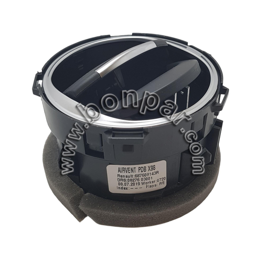 687608143R Renault Clio 4, Captur, Trafic 3 Torpido Havalandırma Izgarası Mat Krom Çerçeveli (rps5487)
