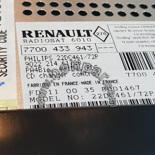 7700433943 Renault Scenic, Megane Orijinal Radyo Kaset Çalar (rps5603)