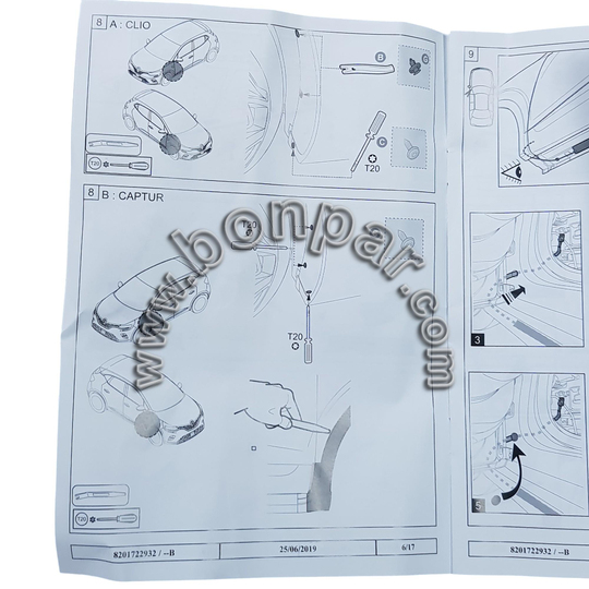 8201722932 Renault Clio 5, Captur 2 Orijinal Kapı Alt Aydınlatması Takımı (rps5711) 266683156R