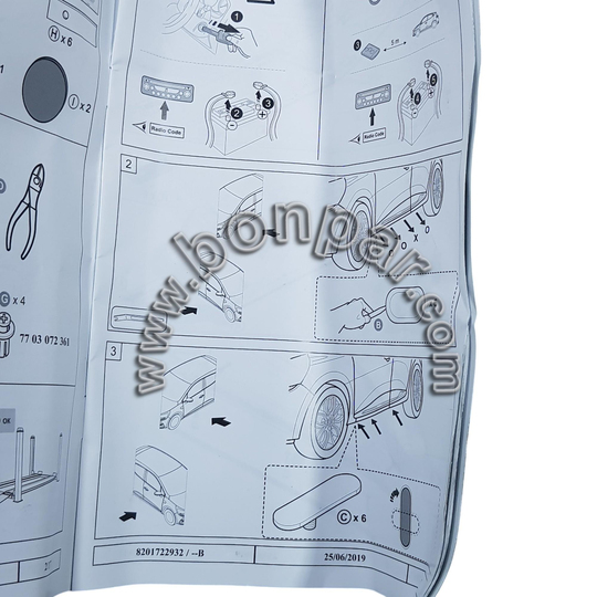 8201722932 Renault Clio 5, Captur 2 Orijinal Kapı Alt Aydınlatması Takımı (rps5711) 266683156R