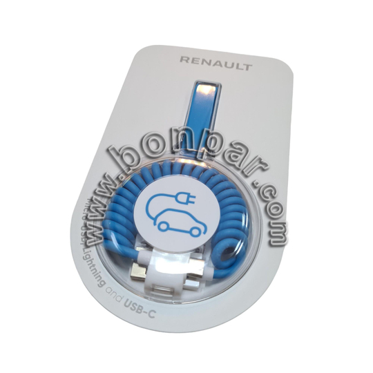 Renault Orijinal Usb Çakmaklık Araç Telefon Şarj Kablosu ve Değiştirilebilir Uçları (rps5882)