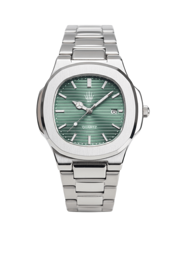 Wolf Silver Green saatin yeşil kadranı ve silver tonlu çelik kordonu