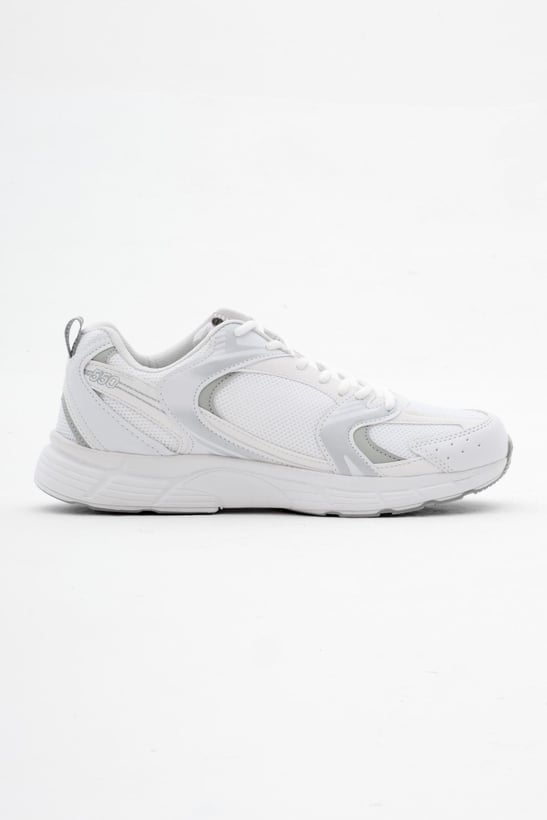Faylon Taban Bağcıklı Unisex Beyaz Gümüş Spor Ayakkabı TBA530