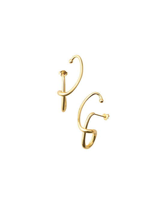 ALPHA GOLD PLATED SILVER EARRINGS