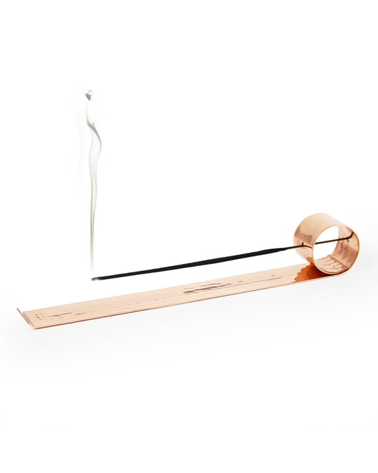 Artisan Mystic Dharma Forged Copper Incense Holder