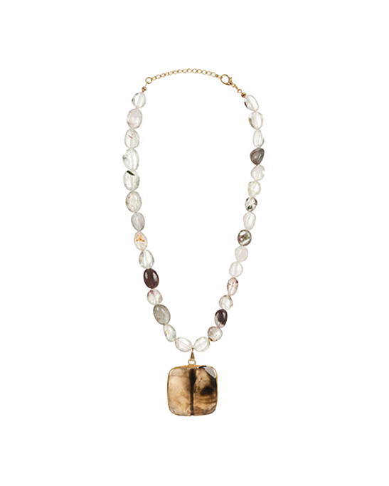 Brown Agate Stone Necklace