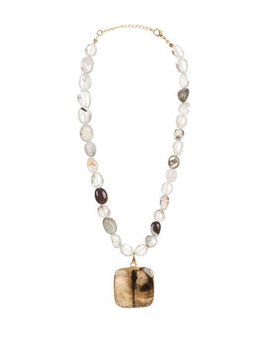 Brown Agate Stone Necklace