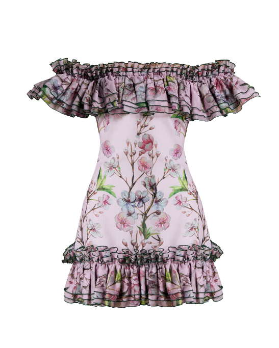 Coral Whisper Dress