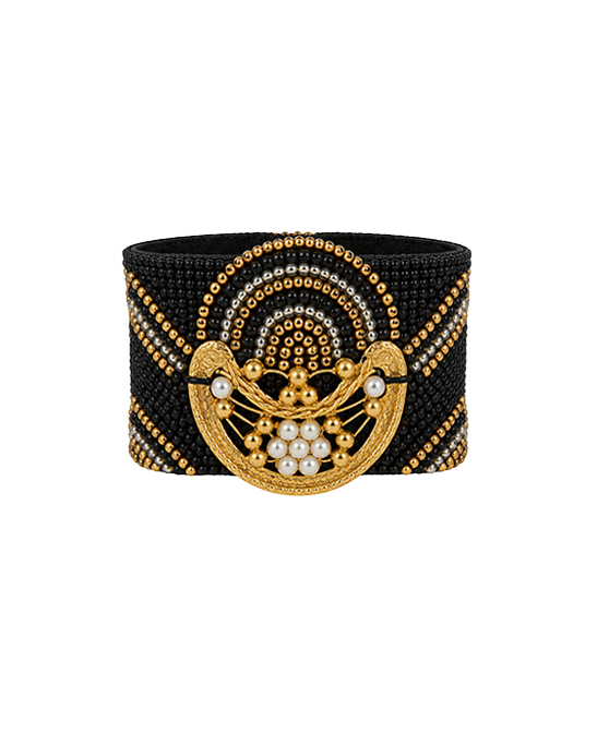 Ethnic Pearl Elastic Bracelet