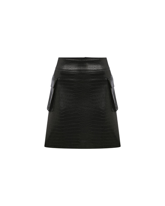 Faux Leather Skirt