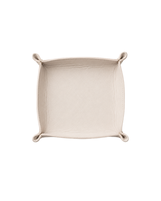 Genuine Leather Cream Valet Tray