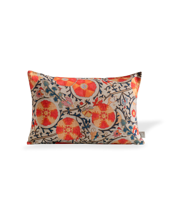 Linen Pillow Cover - Creme Suzani