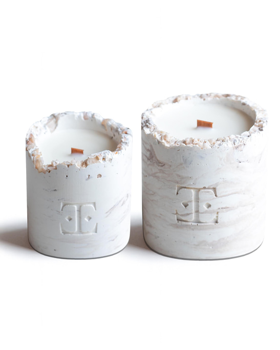 Moon and Fig Gemstone Candle Set
