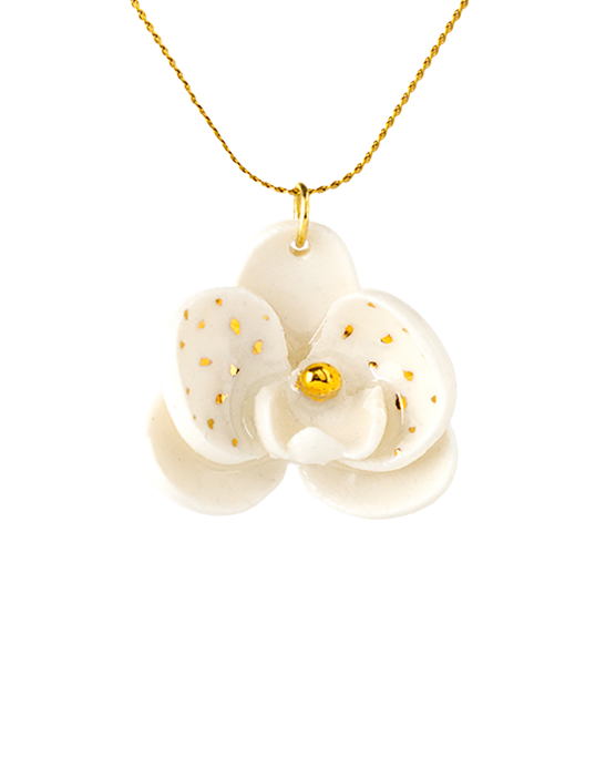 Orchid Mini Porcelain Necklace