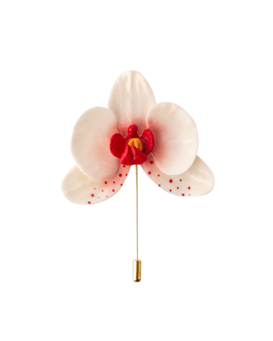 Orchid Muse Brooche - Amber Blaze