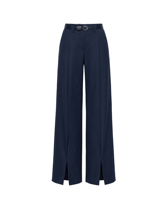 Petra Front Slit Wide Leg Trousers